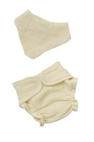 Heless set neonato bambola cotone biologico pannolino e bavaglino 28-35 cm