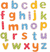 BigJigs lettere magnetiche in legno - giocattolo educativo - alfabeto colorato