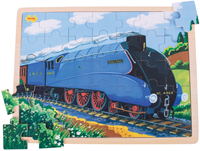 BigJigs puzzle in legno Mallard - treno - 35 pezzi-2