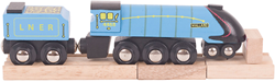 Bigjigs locomotiva a vapore in legno - Giocattolo replica Mallard