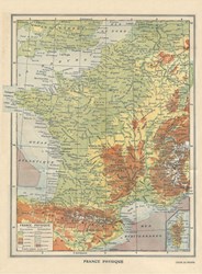 Grafika puzzle mappa della Francia Larousse 1925 - 2000 pezzi