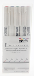 Marvy Uchida set fineliner 0,5mm multi colore 5 pezzi disegno