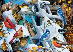 Master Pieces puzzle Audubon uccelli della neve 1000 pezzi divertimento