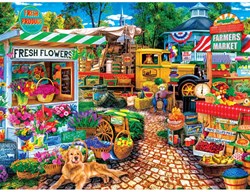 Master Pieces puzzle Farmer's Market Sale on the Square 750 pezzi