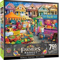 Master Pieces puzzle Farmer's Market Weekend Market 750 pezzi-2
