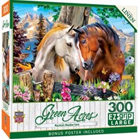Master Pieces puzzle Green Acres Mountain Meadow Farm EZ Grip 300 pezzi-2