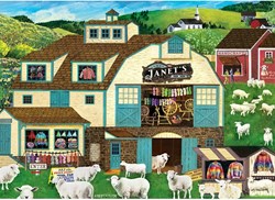 Master Pieces puzzle Hometown Gallery Janet's Yarn Barn 1000 pezzi