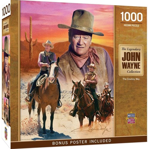 Master Pieces puzzle John Wayne cowboy puzzle 1000 pezzi-2