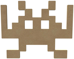 Gomille figura alieno MDF braccia alzate 26 cm decorazione creativa