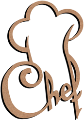 Gomille figura MDF Chef 58 cm giocattolo creativo decorazione