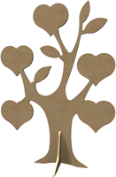 Gomille figura in MDF albero dell'amore 58 cm decorazione