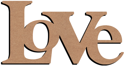 Gomille figura MDF Love 58 cm decorazione giocattolo creativo