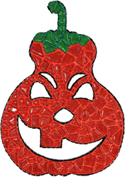 Gomille figura in MDF zucca a forma di pera 26 cm decorazione