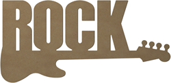 Gomille figura chitarra rock MDF 58 cm decorazione giocattolo creativo