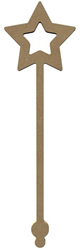 Gomille figura bacchetta magica MDF 34 cm decorazione creativa