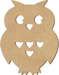 Gomille figura gufo MDF 15 cm decorazione creativa