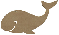 Gomille figura balena MDF 38 cm decorazione creativa