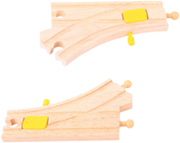 BigJigs scambi meccanici in legno per trenino - set di espansione