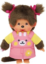 Monchhichi bambola ragazza vestito coniglio 20cm peluche giocattolo