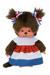 Bambola Monchhichi ragazza peluche 20cm olandese - giocattolo morbido