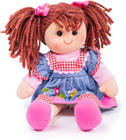 BigJigs bambola di stoffa Melody - morbida bambola coccolosa 34 cm per bambini-2