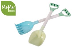 MeMe set giochi da spiaggia pala e rastrello - Green Easy set spiaggia