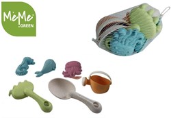 MeMe giocattolo da spiaggia Green Tiny Set da spiaggia 6 pezzi per bambini