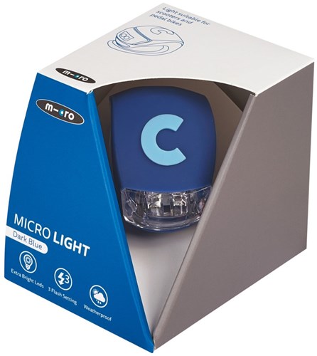 Micro luce LED deluxe blu scuro - accessorio per monopattino e bici-2