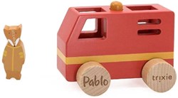 Trixie camion dei pompieri in legno - veicolo giocattolo sostenibile per bambini piccoli