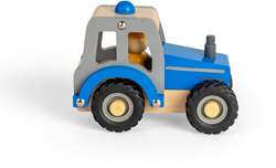 Bigjigs Toys Tractor Blue