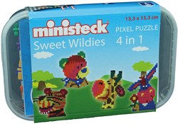 Ministeck mosaico animali selvatici 4-in-1 scatola plastica 510 pezzi