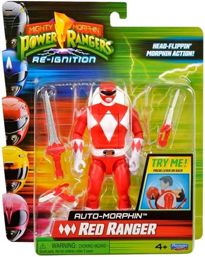 Power Rangers action figure Auto-Morphin Red Ranger con accessori