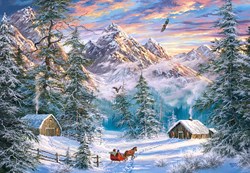 Castorland puzzle Mountain Christmas - 1000 pezzi inverno Natale