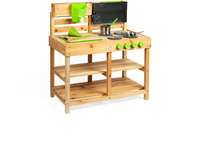 BigJigs cucina di fango in legno giocattolo da esterno per bambini