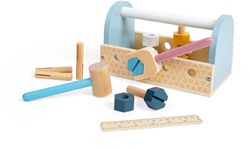 BigJigs cassetta degli attrezzi in legno giocattolo - certificato FSC - set costruzioni