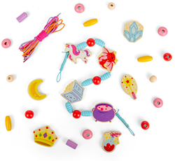 BigJigs set creativo gioielli perline magiche in legno per bambini