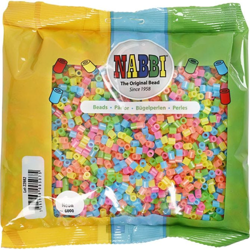 Nabbi perline da stirare colori neon 6000 pezzi giocattolo creativo