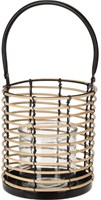 Home & Styling lanterna decorazione in legno marrone 17x15,5x14cm luce d'atmosfera