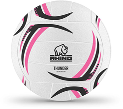 Rhino Netball Thunder bianco rosa grigio misura 4 - palla sportiva resistente