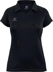 Gilbert maglia netball donna Eclipse Hook and Loop nera sportiva