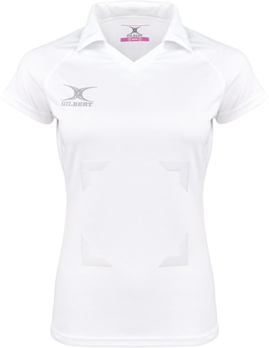 Gilbert maglia netball donna velcro W 10 bianca poliestere sport