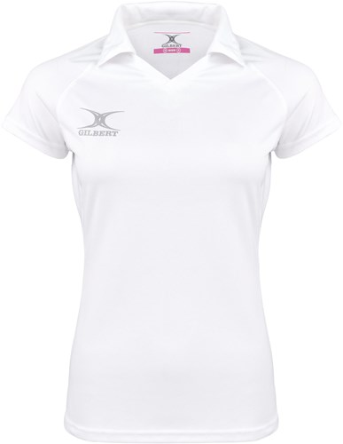 Gilbert maglia netball donna sportiva W 6 bianca traspirante