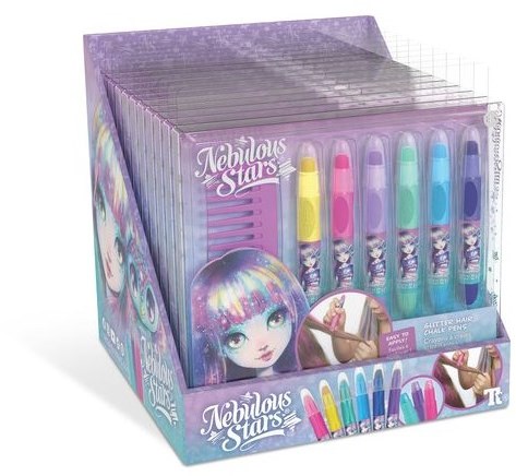 Nebulous Stars gessetti per capelli glitterati per bambini effetto arcobaleno