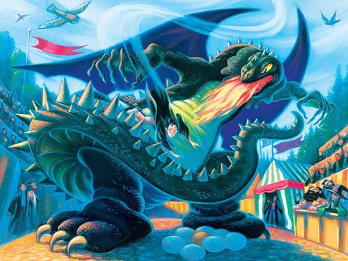 New York Puzzle Company puzzle Harry Potter - pezzi XXL - Hungarian Horntail - 300 pezzi