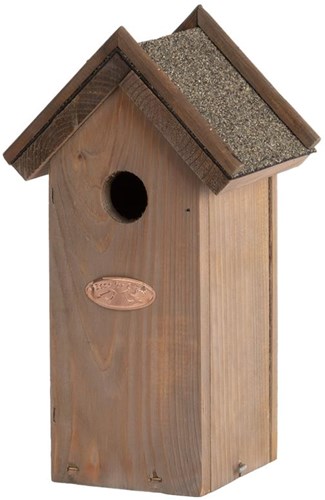 Esschert Design casetta nido uccelli legno cinciarella tetto bitume FSC