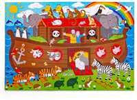 BigJigs puzzle pavimento Arca di Noè animali colorati 48 pezzi-3