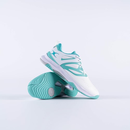 Gilbert scarpe da netball sportive bianco aqua taglia 43-44 adulti