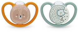 Nuk succhietto Airflow Day & Night silicone 18-36M orso riccio set
