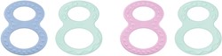 Nuk anello dentizione baby - anelli dentizione morbidi e rigidi 2 pezzi multicolore