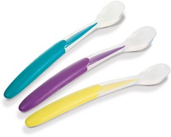 Nuk cucchiaio pappa silicone set 3 pezzi senza BPA multicolore